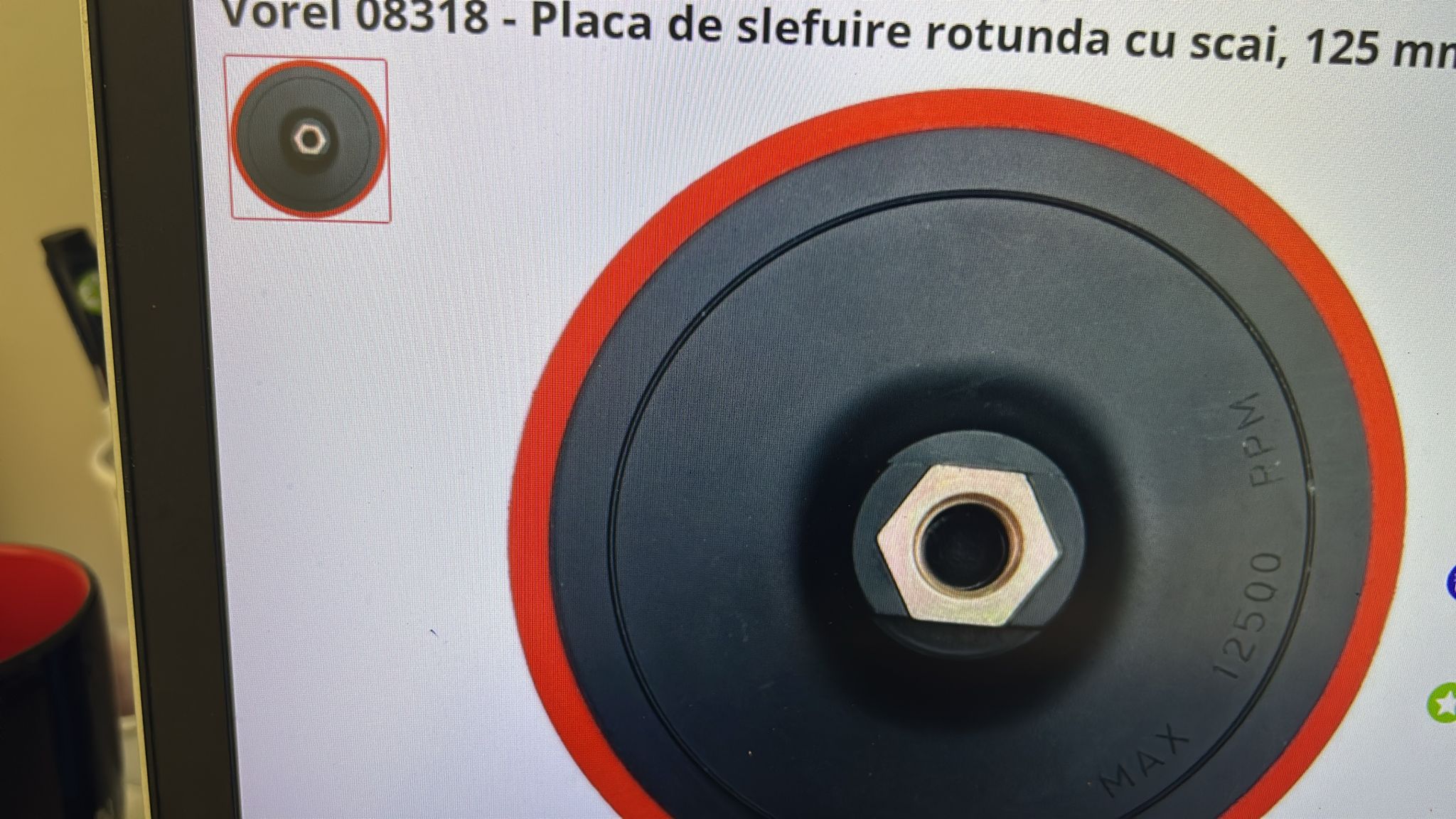 08318 SUPORT DISC PENTRU FLEX 125MM